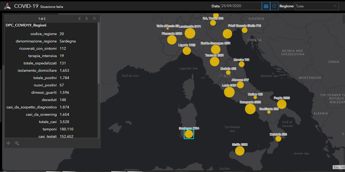 coronavirus Sardegna 25 settembre 2020